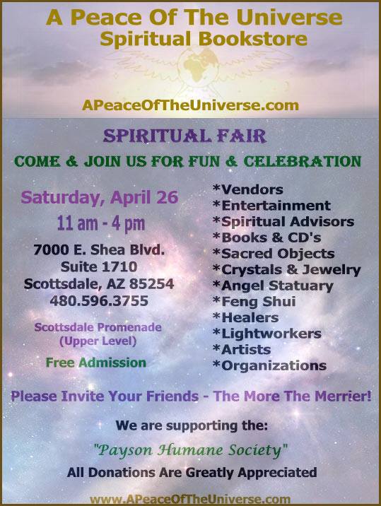 A Peace of the Universe Spiritual Fair - April 26, 2014